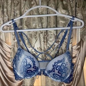 Victoria's Secret Blue Lace Ombre Padded Very Sexy Push Up Bra